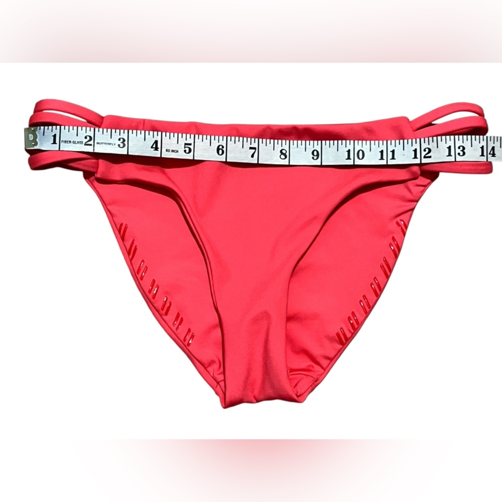 Hurley Carissa Moore Aloha Strappy Moderate‎ Coverage bikini Bottom small pink - Picture 5 of 11